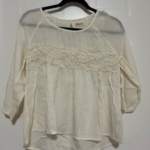 Hollister Cream Lace Blouse